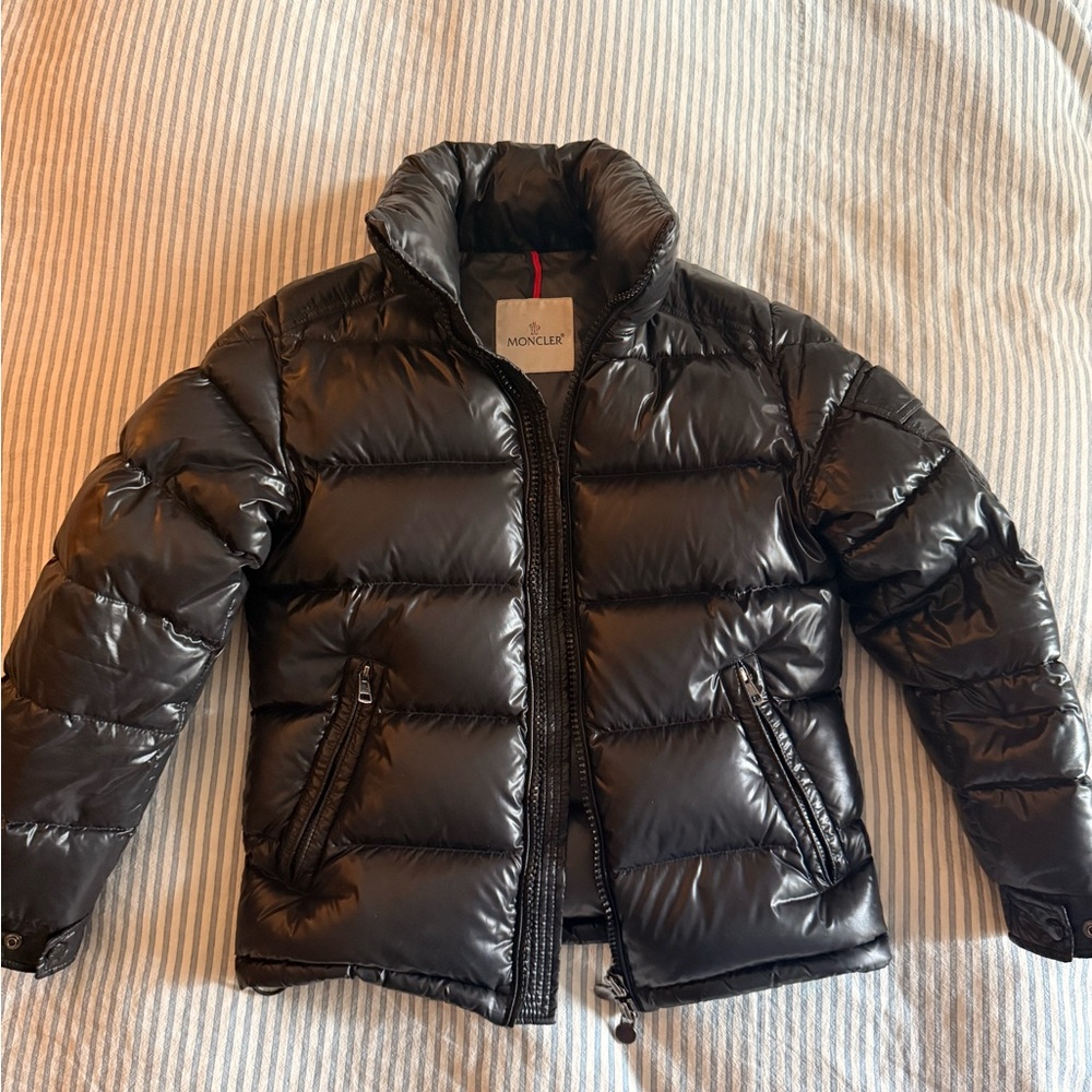 Authentic Moncler Shiny Black Down Puffer